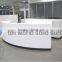 Half round moon shape man-made stone/solid surface shop counter design