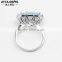 beautiful Synthetic opal gemstones ring 925 silver ring