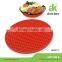 Promotional Hanging Store Round Shape Red Color Silicone Hot Mat