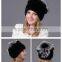 Women's Mink Fur Bubble Hats Beanie Hats Multicolor