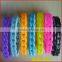 factory direct sale colorful silicone hollow bead bracelet