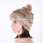 Girls` fashion cute fur hat rabbit fur hat hand knitted fur hat KZ140006