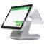 Chain stores 15inch POS Terminal Dual touch screen all in one with 15inch Touch screen+9.7inch Touch screen