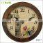 2015 wooden art and craft decorative fancy wall clock wood (14W04GL-174)