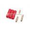 Power adapter HXT 3.5mm gold plated bullet banana plug connector with red plastic housing