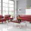 Pretty Appearance Hot Selling Comfortable Office Leather Sofa With Stainless Steel