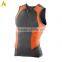 Custom New design mens performance fit tri singlet running singlets