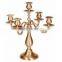 golden candelabra for weddings centre table, Wedding decorations candelabrum decoration candlestick, candelabra