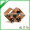 New design 3 bottle bamboo wine glass rack