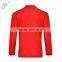 Customised TC Men's Red Plain Color Long Sleeve Polo Shirts