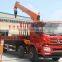 hand operated lifting equipment on truck, Model No.:SQ12S4, 12ton truck crane with telescopic booms.