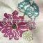 vintage floral print pongee fabric for jacket home textile
