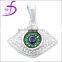 925 sterling silver evil eye pendant facotry jewelry with good zircon stone