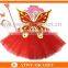 3 pcs kids dress up party decorations fluffy tutu skirt with butterfly wings