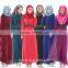 High Quality Chiffon Muslim Abaya Dress Appliqued Islamic Women Clothing