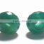 Genuine Green Onyx Faceted Handmade Roundel Big Hole Beads