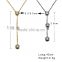 Fashion Bride Engagement Jewelry Gold Charm Jewelry Stainless Steel Long Crystal Necklace
