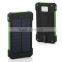Portable Outdoor Camping Accessories Waterproof Solar Power Bank 8000mAh