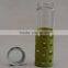 500ml high borosilicate color glass water bottles with stainless steel lid N6338