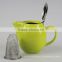 350ml Antique Green Color Glazed Ceramic Teapot With Infuser