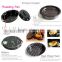 Black Round Enamel Roaster Pan Kitchen Cookware Set