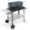 large enameled BBQ grill trolley
