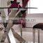 TH383 Stainless Steel Glass Top Fancy Console Table For Dinner