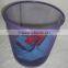 Beautiful Fashion Small Metal Wire Mesh Round Open Top Waste Bin/ Waste Paper Basket