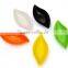 Wholesale Stock Colorful Melamine Resin Leaf Shaped Sauce Dish