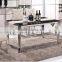 simple stainless steel 4 legs dining table set