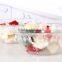 Apple Design Set 5 Engraving Large Cleat Decorative Glass Salad Bowls