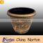 Garden Planters Pots Roman Circular Golden Bronze Flowerpot NTBF-FL024L
