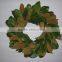 Artificial magnolia leaves wreath