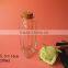 novely triangle shape glass storage bottle with cork