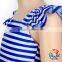 Fashionable Stripe Ruffle Top And Shorts Baby Summer Clothing Set Girls Summer Boutique Outfits