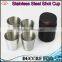 NBRSC 4 Pcs Mini Stainless Steel Cup Mug Drinking wine Beer Tea Coffee Tumbler Camping Travel