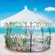 Iron outdoor leisure pergola gazebo/garden pavillion with WPC