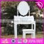 2017 New design luxurious bedroom solid wooden dressing table with drawers W08H071