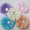 High quality crystal center fabric flower for hair decoration