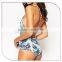 Summer spaghetti strap floral print quick dry women one piece bathing suit