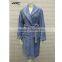 Women Jacquare Coral Fleece Ladies Long Bathrobes