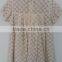 Cute Baby Girls Beige Embroidered Dress for Summer
