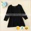 Kids CNY sweater dresses, black knitting girl's sweater, round collar long sleeve valentine's day sweater dress