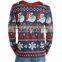 Men Blue Sweater Striped Christmas Theme Pattern Christmas Sweater Wholesaler
