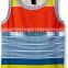 Colorful stripe 100%cotton tank tops with no design