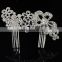 2016 Pretty rhinestones flower hair comb fashion jewelry hair comb