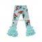 wholesale giggle moon new pants design for girl fall and winter children girls cotton triple ruffle Cartoon printing pants