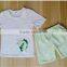 hot sale fashion boy star floral stripe boutique clothing set