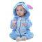 Newborn Infant Animal Romper Baby Costume Hooded Flannel Infant Romper