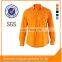 Mens 100% cotton safety orange breathable work button down shirts